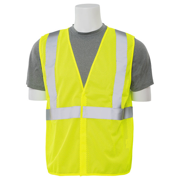 Erb Safety Safety Vest, Economy, Hi-Viz, Lime, 6X 61440
